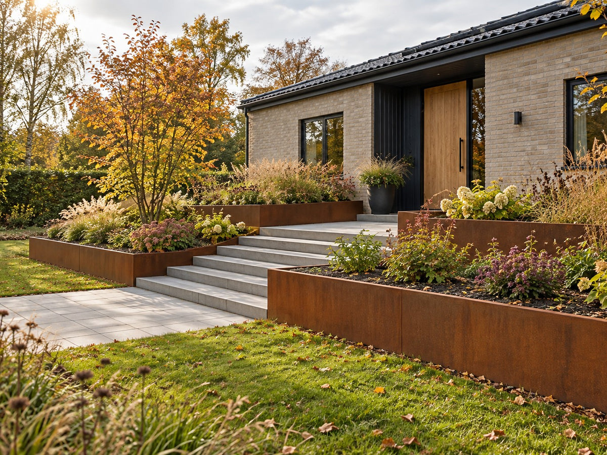 Corten retaining wall