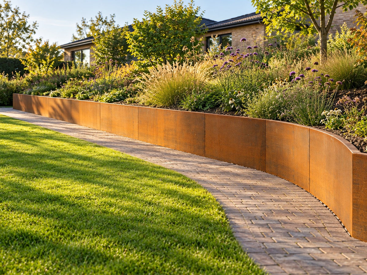 Corten retaining wall
