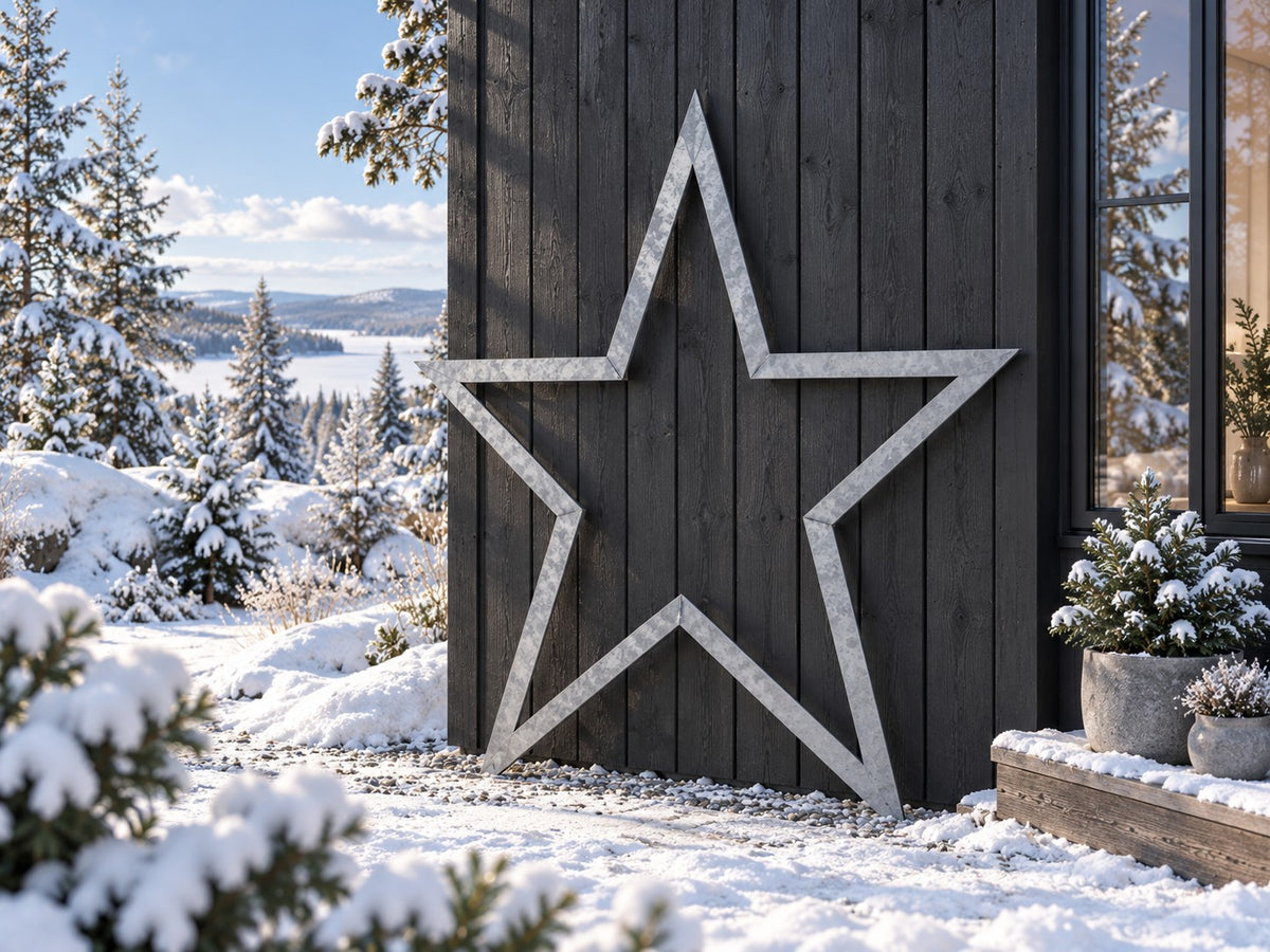 Galvanized steel star – Christmas decoration