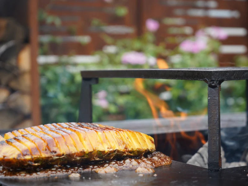 BBQ fire pit grill CUBY corten steel 60 x 60 x 80 cm