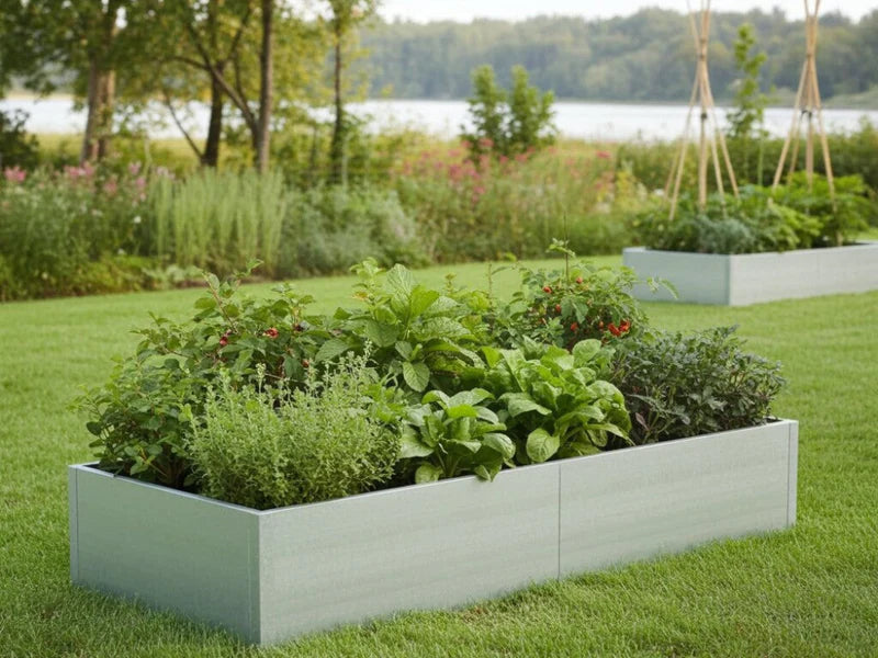 Raised bed galvanized steel CUBY 230 x 120 x 40 cm