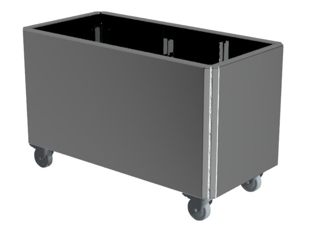 Mobiler EDGY Pflanzkübel aus verzinktem Stahl mit Rollen