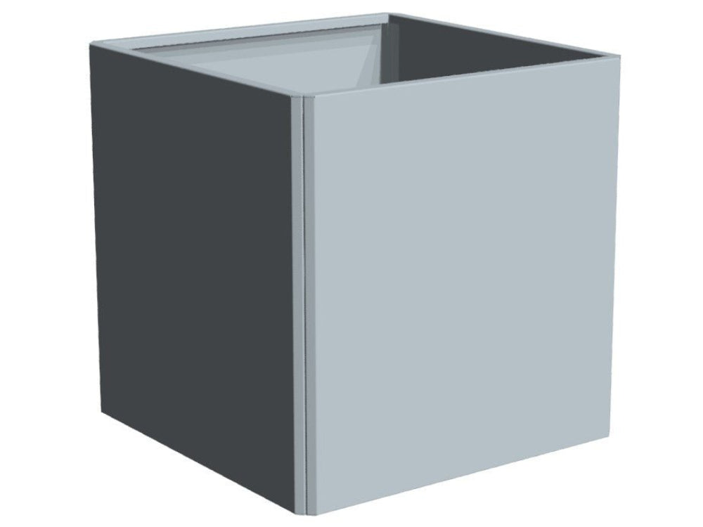 Quadratischer EDGY Pflanzkübel aus verzinktem Stahl freigestellt