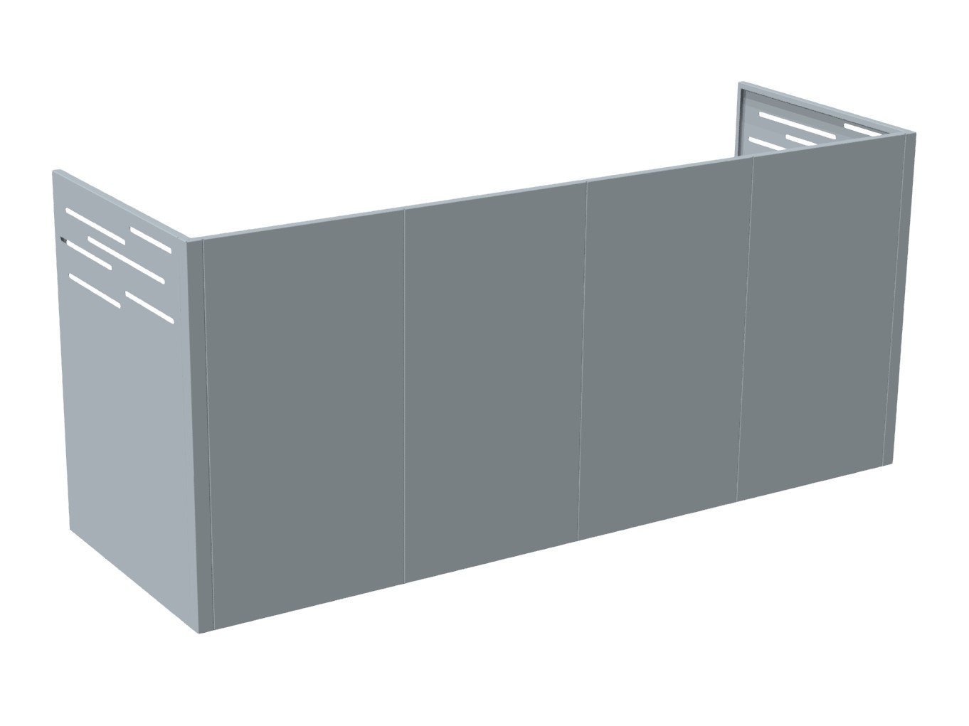 Mülltonnenbox aus verzinktem Stahl in modularer Bauweise – langlebige und wartungsfreie Konstruktion für mehrere Mülltonnen