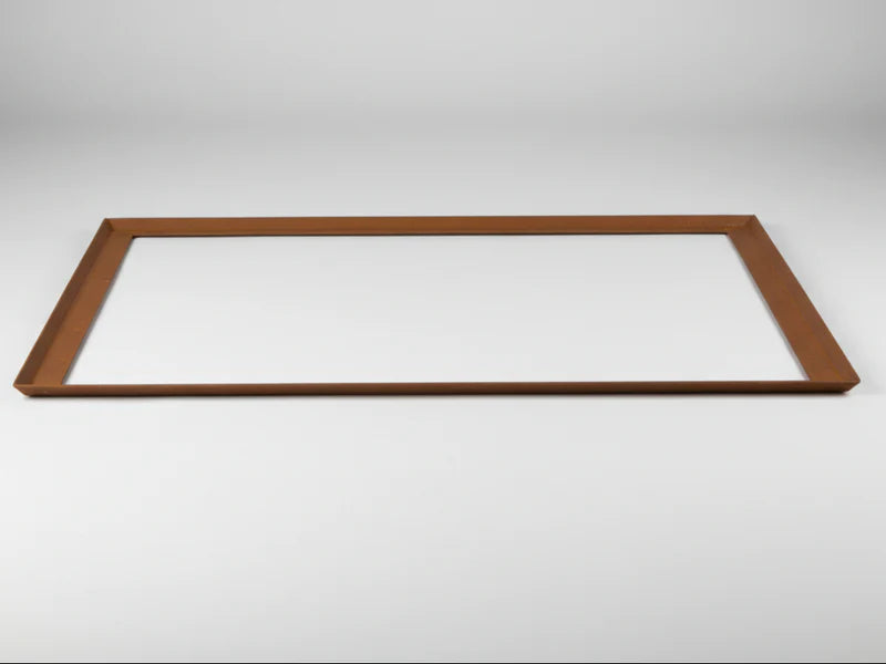 Tropfschale aus Cortenstahl mit Rahmen