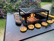 BBQ fire pit CUBY galvanized steel 80 x 80 x 40 cm