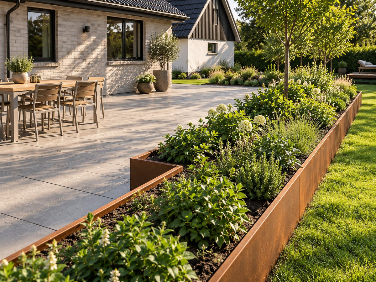Corten retaining wall