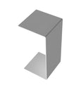 BAZE side table in raw steel – 24.5 cm
