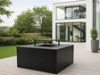 BBQ fire pit CUBY black 80 x 80 x 40 cm