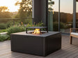 BBQ fire pit CUBY black 80 x 80 x 40 cm
