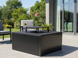 BBQ fire pit CUBY black 80 x 80 x 40 cm