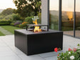 BBQ fire pit CUBY black 80 x 80 x 40 cm