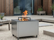 BBQ fire pit CUBY galvanized steel 80 x 80 x 40 cm