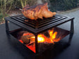BBQ fire pit grill CUBY corten steel 80 x 80 x 40 cm