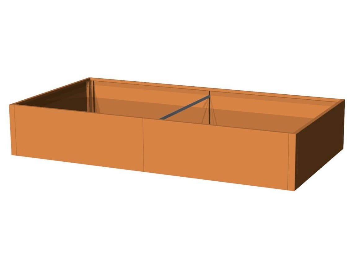 Højbed cortenstål CUBY 230 x 120 x 40 cm