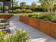 Corten retaining wall