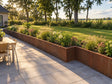 Corten retaining wall