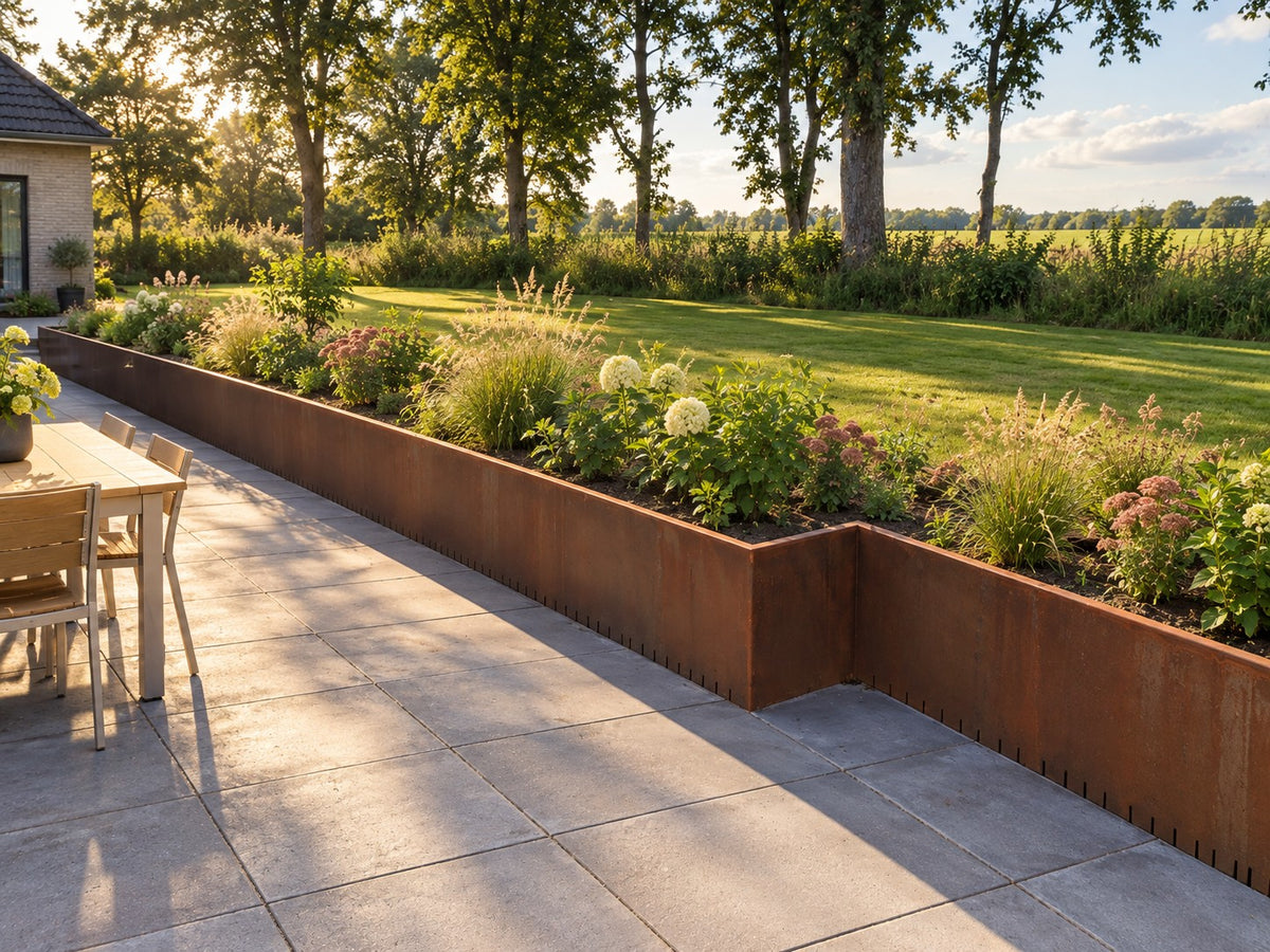 Corten retaining wall