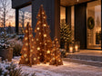 Corten steel Christmas tree – with stars and snowflakes (80 / 120 / 180 cm)