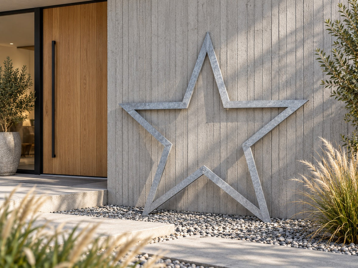 Galvanized steel star – Christmas decoration