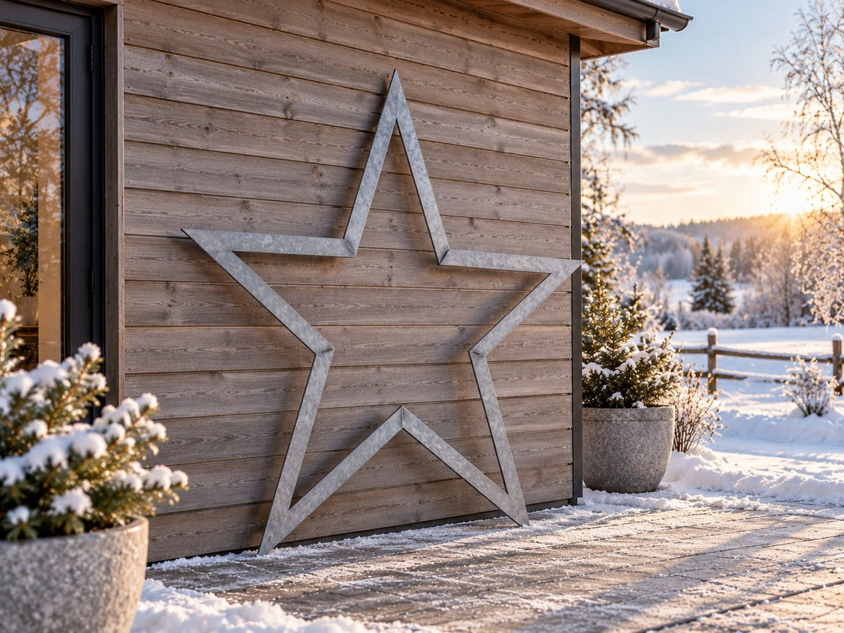 Galvanized steel star – Christmas decoration