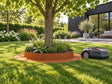 Robot mower edging ring – combined mowing strip and garden bed ring