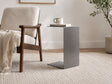 BAZE side table in raw steel – 24.5 cm