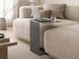 BAZE side table in raw steel – 39.5 cm