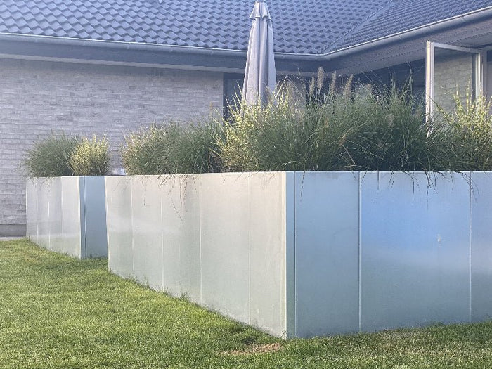 Planter box galvanized steel CUBY. W40 x H80 cm, multiple lengths