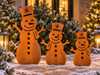 Corten steel snowman – Christmas decoration (35 / 50 / 80 cm)