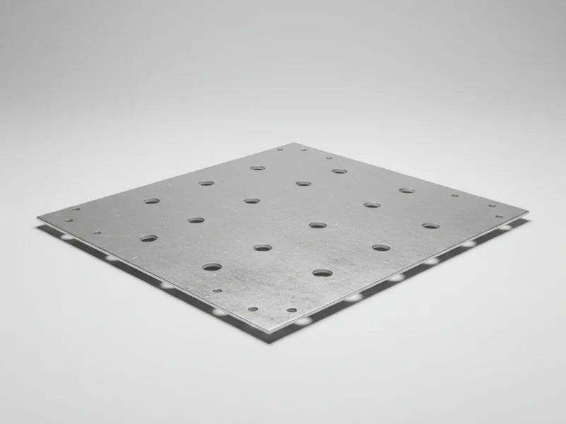 Perforierte Bodenplatte aus verzinktem Stahl