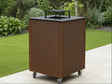 BBQ fire pit grill CUBY corten steel 60 x 60 x 80 cm