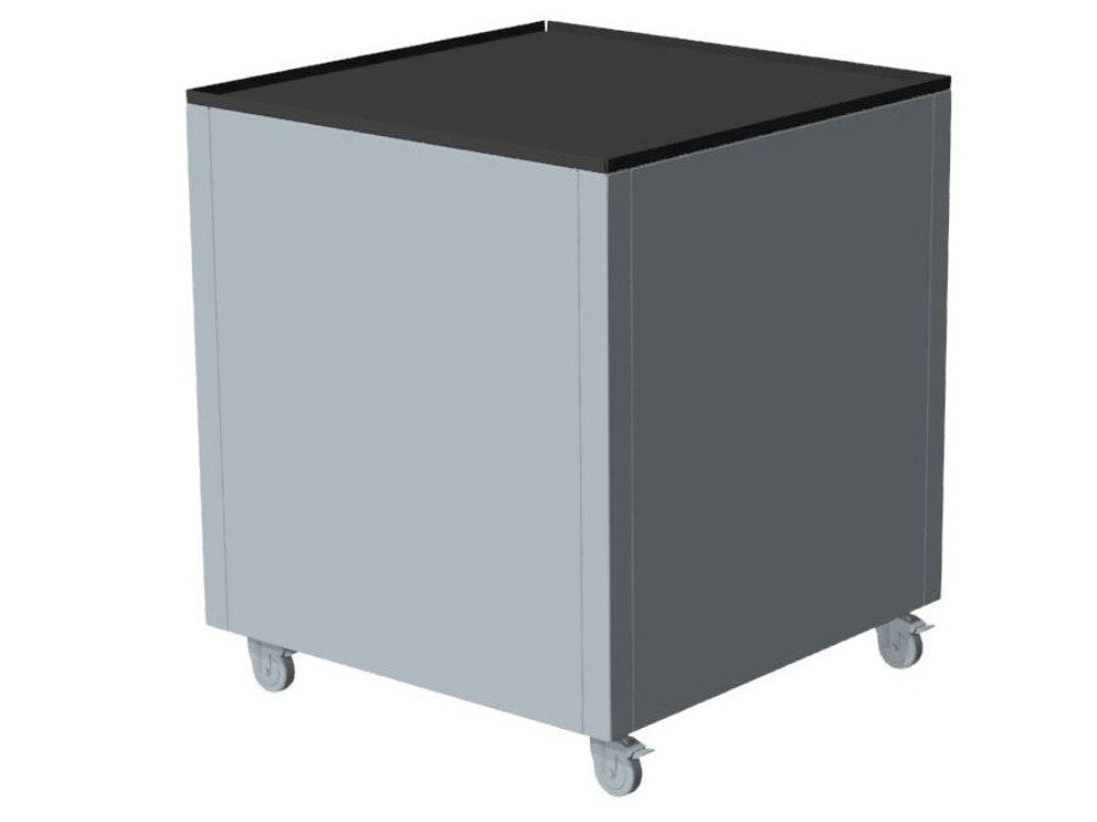 CUBY Outdoor-Küchentisch aus verzinktem Stahl mit Rollen