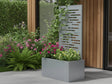 Planter box with trellis galvanized steel CUBY 80 x 40 x 40 cm