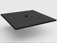 Deckel aus schwarz lackiertem Stahl mit minimalistischem Design
