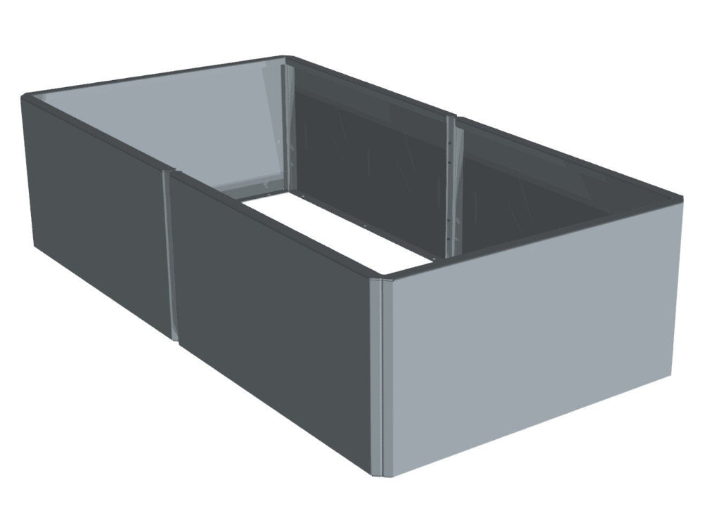 EDGY Hochbeet aus verzinktem Stahl ohne Bepflanzung