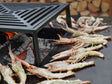 BBQ fire pit CUBY black 80 x 80 x 40 cm
