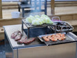 BBQ fire pit grill CUBY galvanized steel 60 x 60 x 80 cm