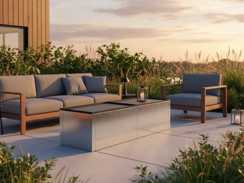 Loungetisch mit Gasfeuer für Terrasse