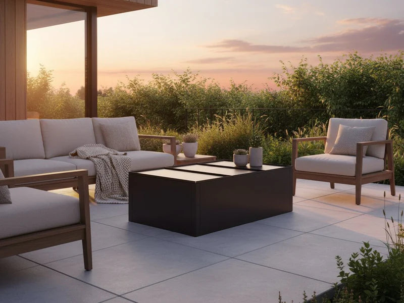 Loungetisch aus Stahl für moderne Terrasse