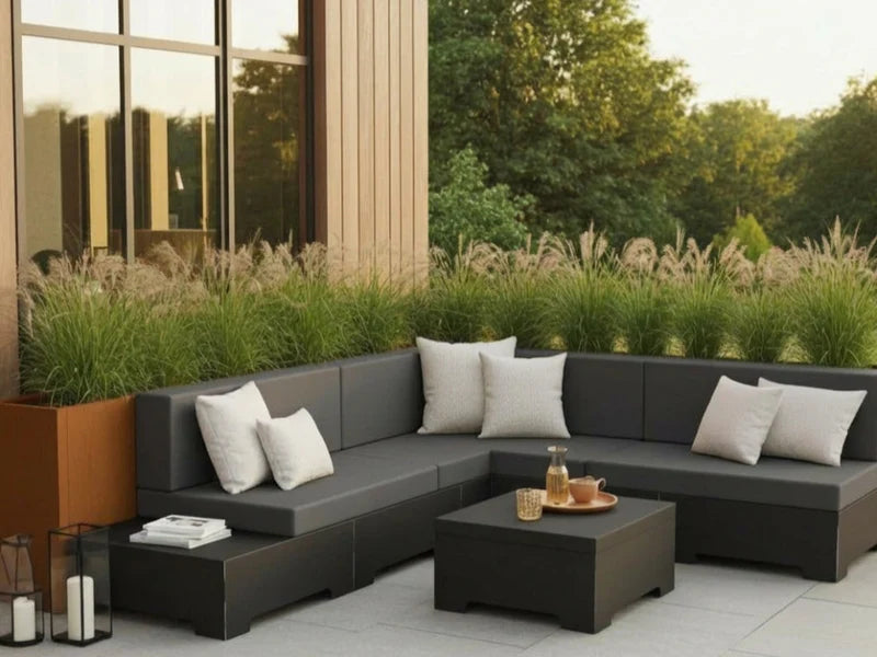 Outdoor Lounge Sofa modular aus Stahl