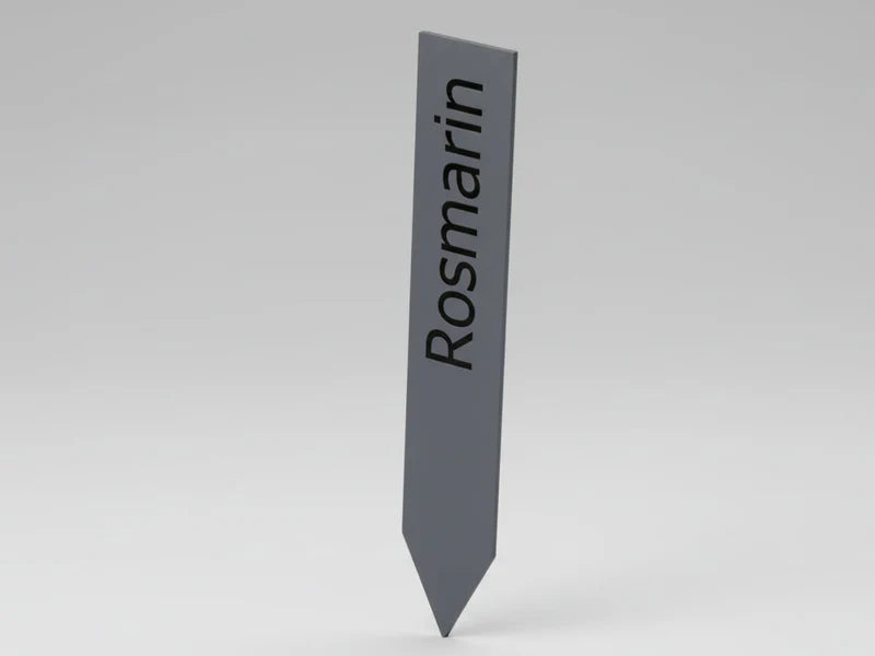 Pflanzschild aus verzinktem Stahl ohne Text zur Beschriftung von Pflanzen und Kräutern