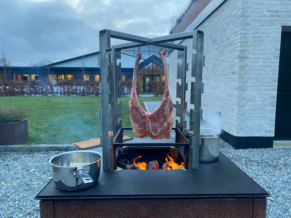 Rotisserie for CUBY fire pit grill 80 x 80
