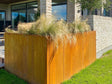 Vinkel plantekasse cortenstål CUBY 185 x 115 x 40 x 80 cm