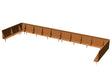 Cortenstål støttemur højde 80 cm - flere længder